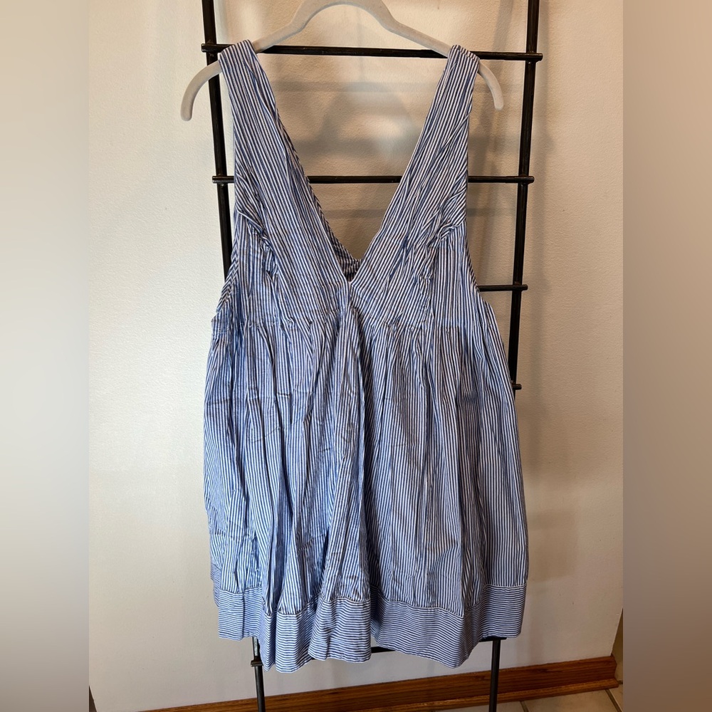 Free People Blue and White Striped Sleeveless Dress ⛵️